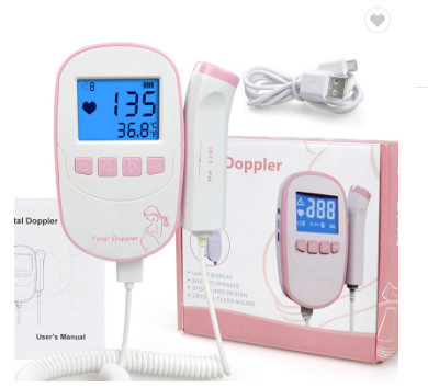China Fetal Doppler Baby Heartbeat fetal Detector Portable Ultrasound Heart Rate fetal Monitor on sale