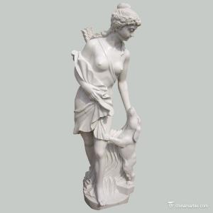 China marble Stone Carving Sculpture Lady Hunter FSF-008 Sculpture