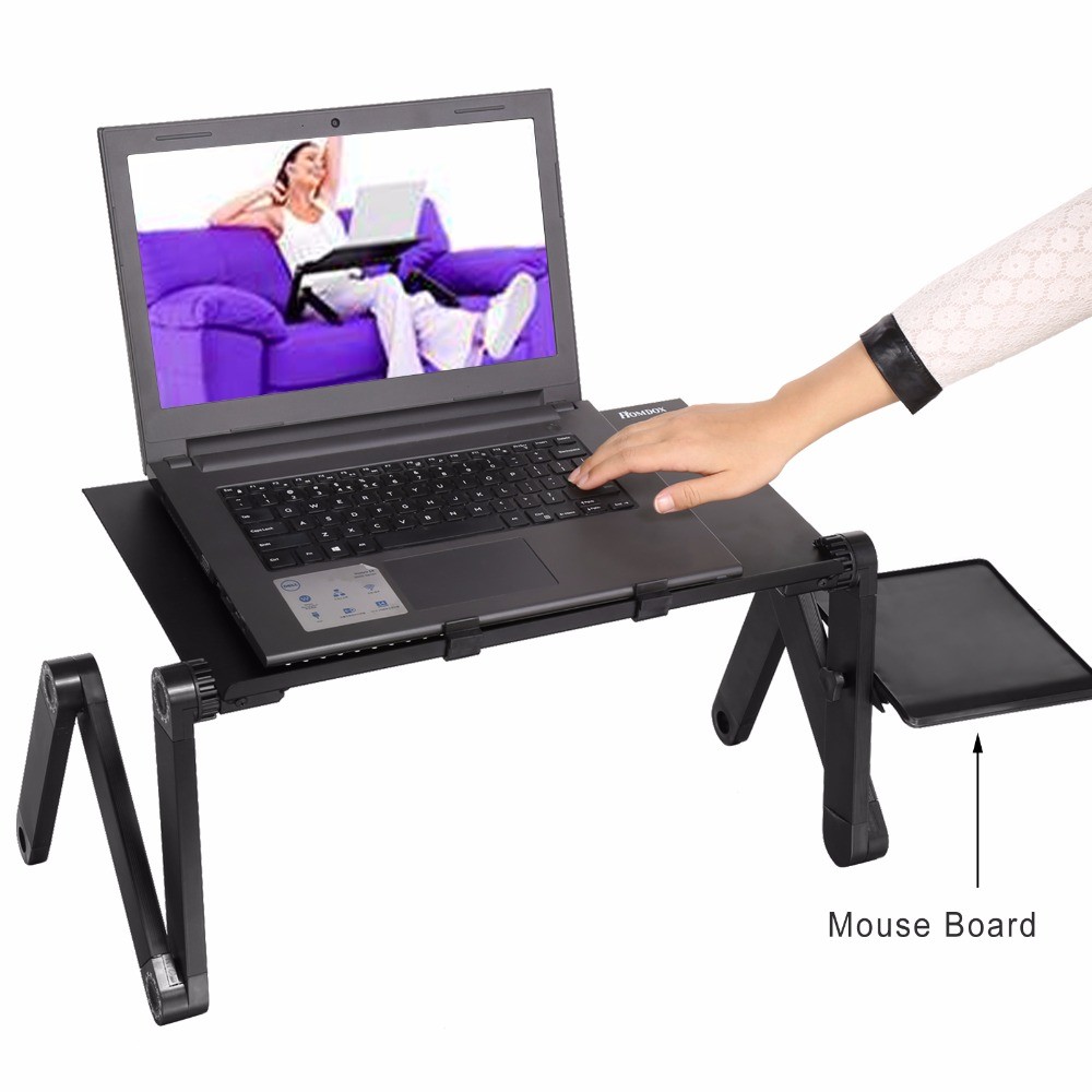China Computer Desk Portable Adjustable Foldable Laptop Notebook Lap PC Folding Desk Table Vented Stand Bed Tray N20* on sale
