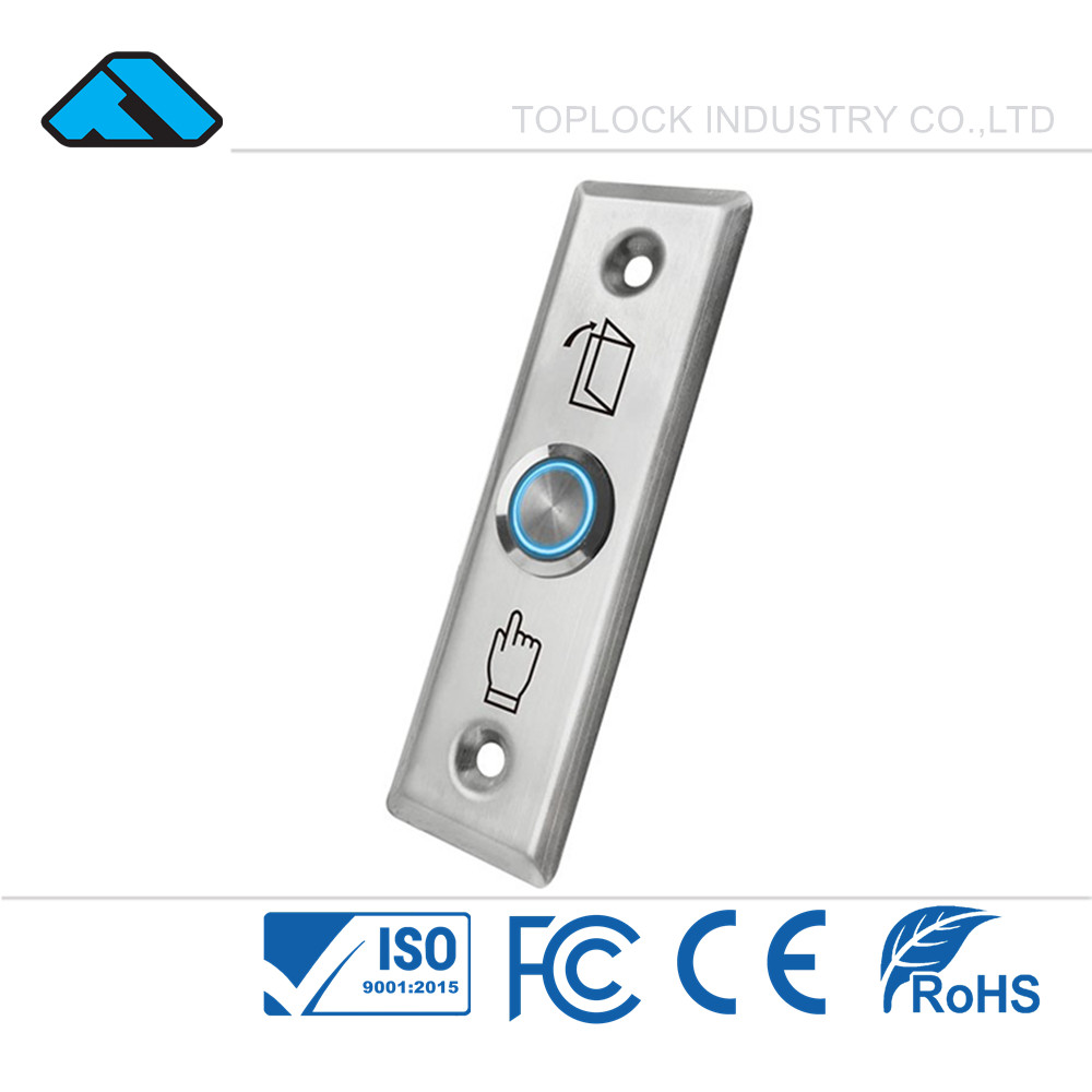 China NO/NC Stainless Steel Door Push Button Switch Door With Led Light Indiction Electric Door Lock Used on sale