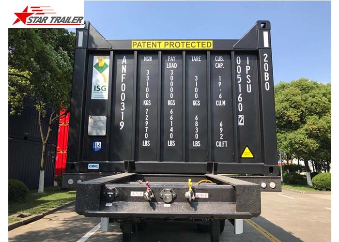 Best 3 Axles 40ft Tipping Skeletal Container Trailer Chassis For Container Dump Discharge wholesale