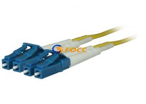China Singlemode 9 125um LC To LC Fiber Optic Patch Cables 2 Cores OFNR on sale