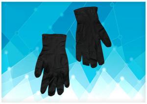 China Customized Size Medical Rubber Gloves Anti Static Black Color Comfortable on sale