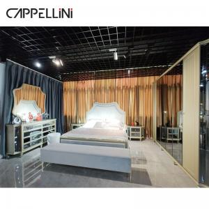 China Cappellini Hotel Modern Bedroom Furniture Sets Wood / MDF / PU Leather ODM OEM on sale