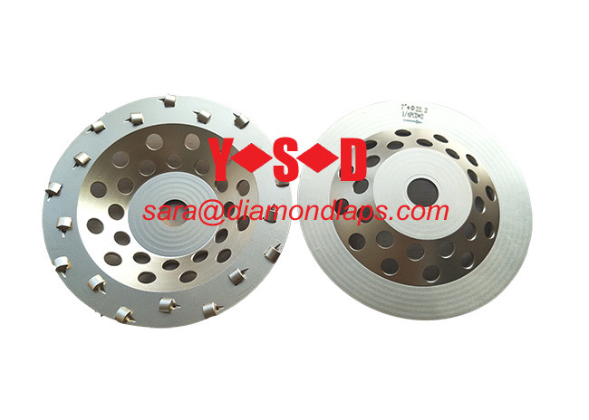PCD Chip Diamond Grinding Cup Wheel for concrete epoxy floor coating removal