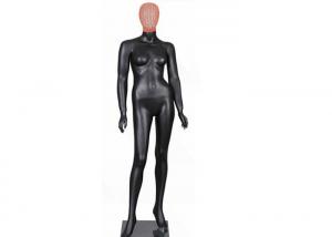 China Black Female Fiberglass Clothing Dummy Mannequin Full Body With Rose Iron Wire Head on sale