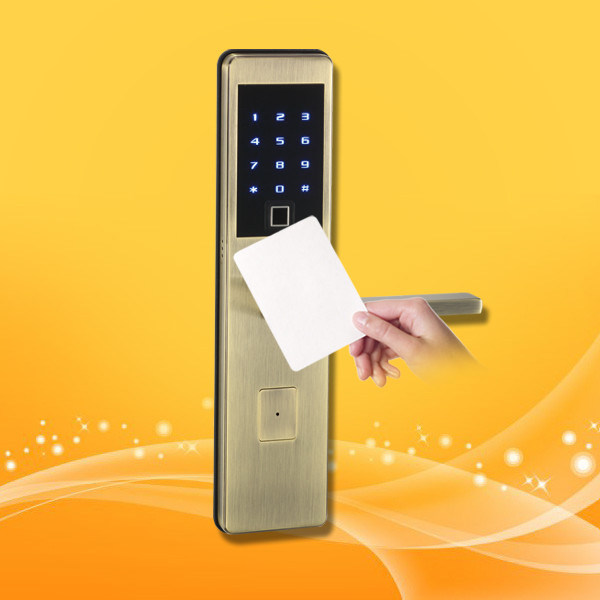 China Semiconductor Electronic Card Door Lock Tempered Glass Touch Screen For Office on sale