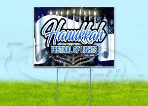 China UV Print Festival Coroplast Yard Sign Includes Metal Stakes Indoor Outdoor on sale