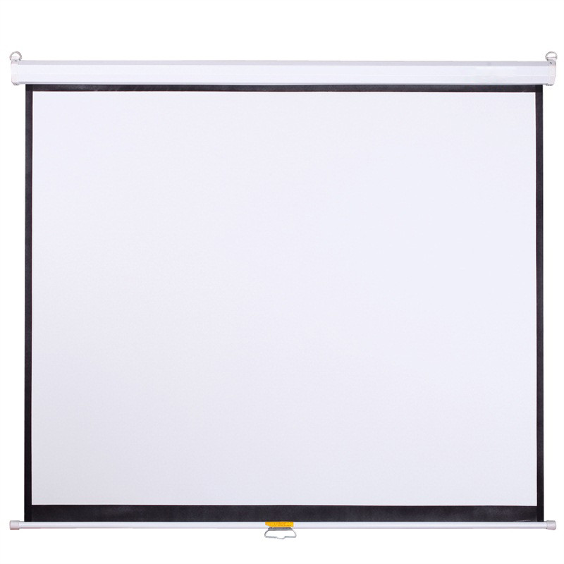 China 100 4:3 Manual Pull Down projection projector screen HD 3D TV home theater glass beaded on sale