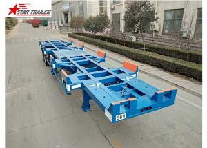 Best Leaf Spring Terminal Trailer , Semi Trailer Transport Two 20- Foot Containers wholesale