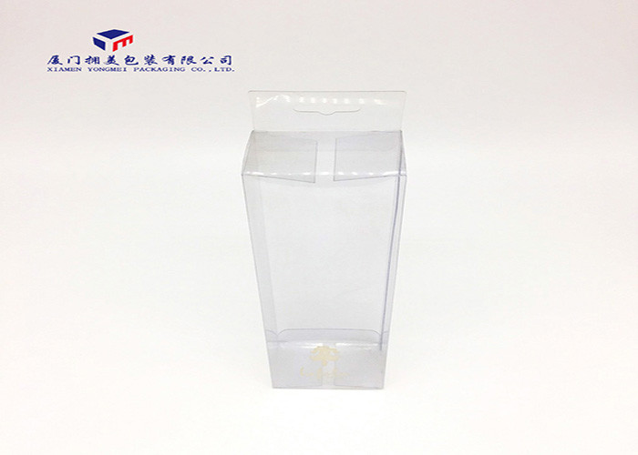 Best Light Weight Clear PVC Packaging Boxes OEM / ODM Service With Hang Strip On Top wholesale