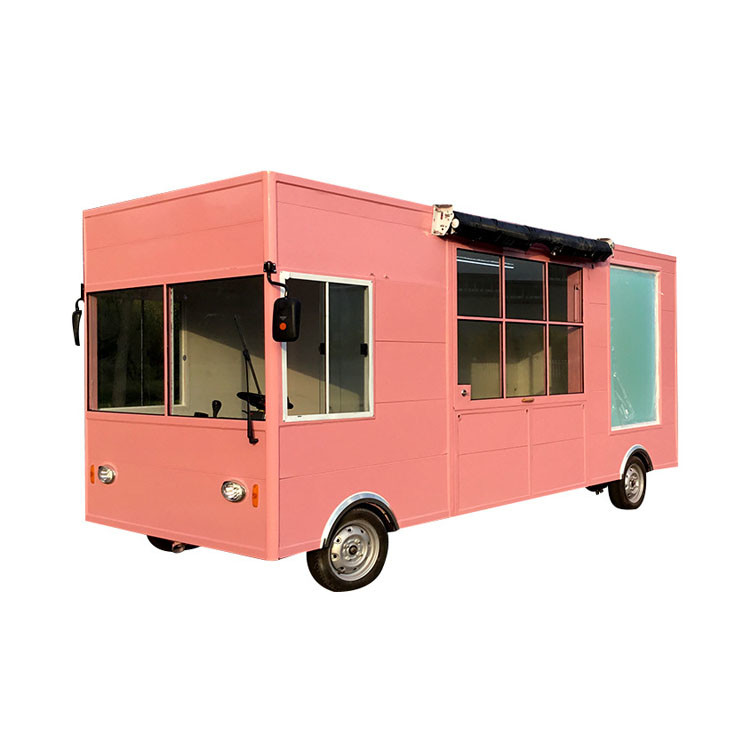China Integral Steel Frame Street Food Cart Truck With Soft Ice Cream Machine on sale