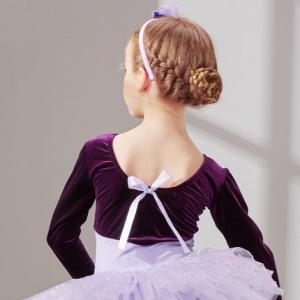 Best children's dance costumes girls velvet long-sleeved uniforms children's ballet dance dress wholesale