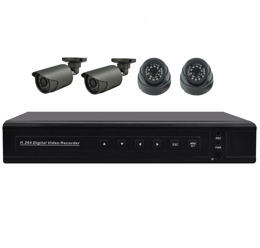 China 4 Channel P2P AHD DVR Kit, HD 720P 4CH AHD Kit, AHD CCTV Camera Security System on sale