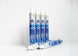 Best Flip Top Cap Blank Toothpaste Tube , Round Laminated Plastic Toothpaste Tubes wholesale