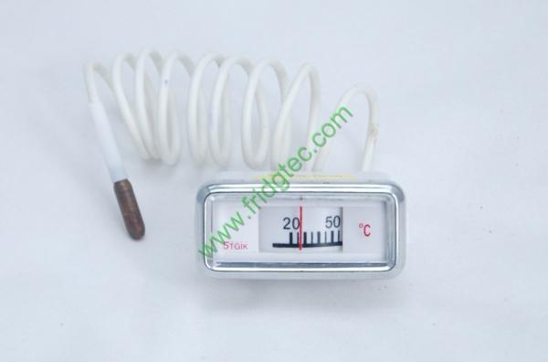 Cheap GOOD QUALITY RECTANGLE SHAPE CAPILLARY THERMOMETER FOR WATER HEATER MODEL NO.WKA-110A for sale