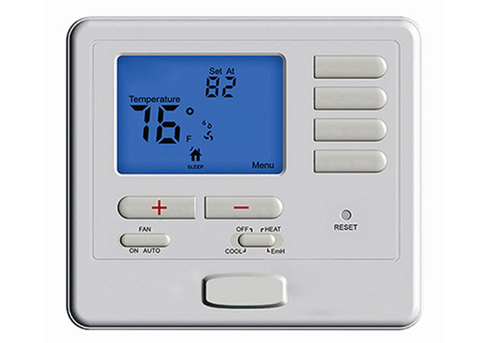 China Digital LCD Screen Non Programmable Thermostat , Battery Operated Room Thermometer on sale