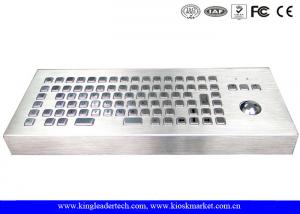 Best 86 Keys Dust-proof Metal Industrial Computer Desktop Keyboard With Trackball wholesale