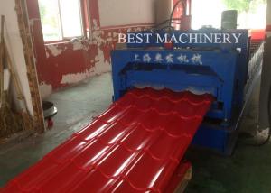 China Construction Metal Glazed Steel Roof Tile Roll Forming Machine High Speed Making on sale