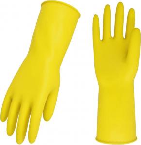 Reusable Household Rubber Dishwashing Gloves Extra Thickness Long Sleeves