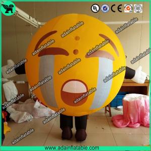 Best Promotional Inflatable Mascot Costume Crying Face Ball Inflatable Walking Cartoon wholesale