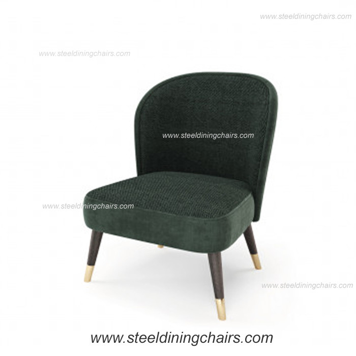 China Velvet Upholstered 78cm Armless Iron Green Accent Armchair on sale
