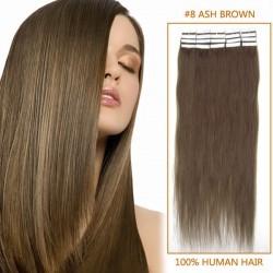 China Remy Softy Hair Silky Straight Dark Brown 4# Tape Human Hair Extension on sale