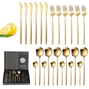 Best 24 Pcs Cutlery Set Quality Gold Finish wholesale