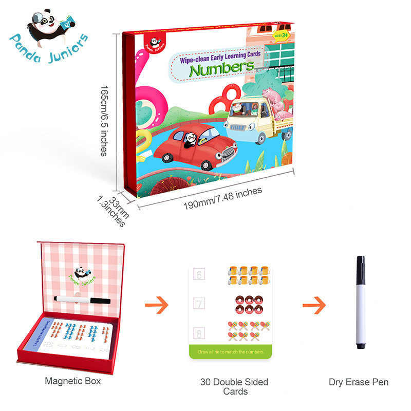 China Early Learning Education Flash Cards Numbers 1-10 Includes a Wipe-Clean Pen For Toddler Writing and Learning on sale