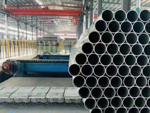 China MS ERW Hollow Steel Pipe Hot Dip Galvanized Steel Pipe ASTM A106 A36 A53 1.0033 BS 1387 on sale