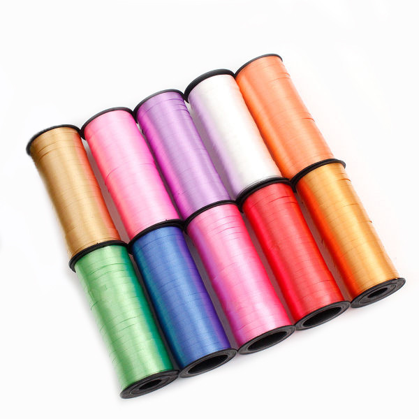 China 100m Polypropylene Curling Ribbon Plastic Roll Gift Packing Custom Logo Ribbon Rolls for sale