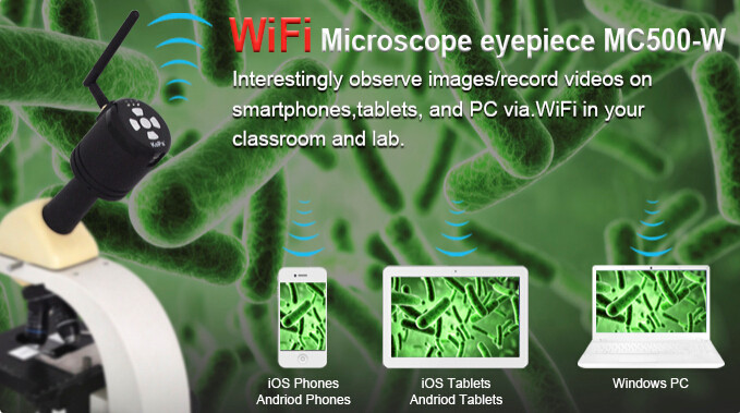 WiFi and USB digital microscope camera 5.0mega pixels 720p HD video amanda@ostec.com.cn