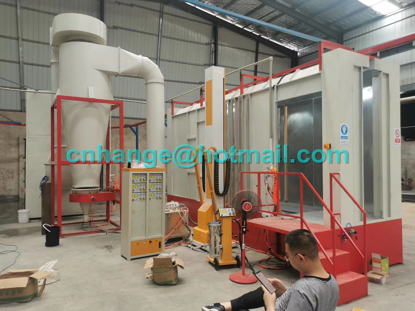 China Monocyclone Automatic  Powder Coating Production Line For Steel Parts on sale