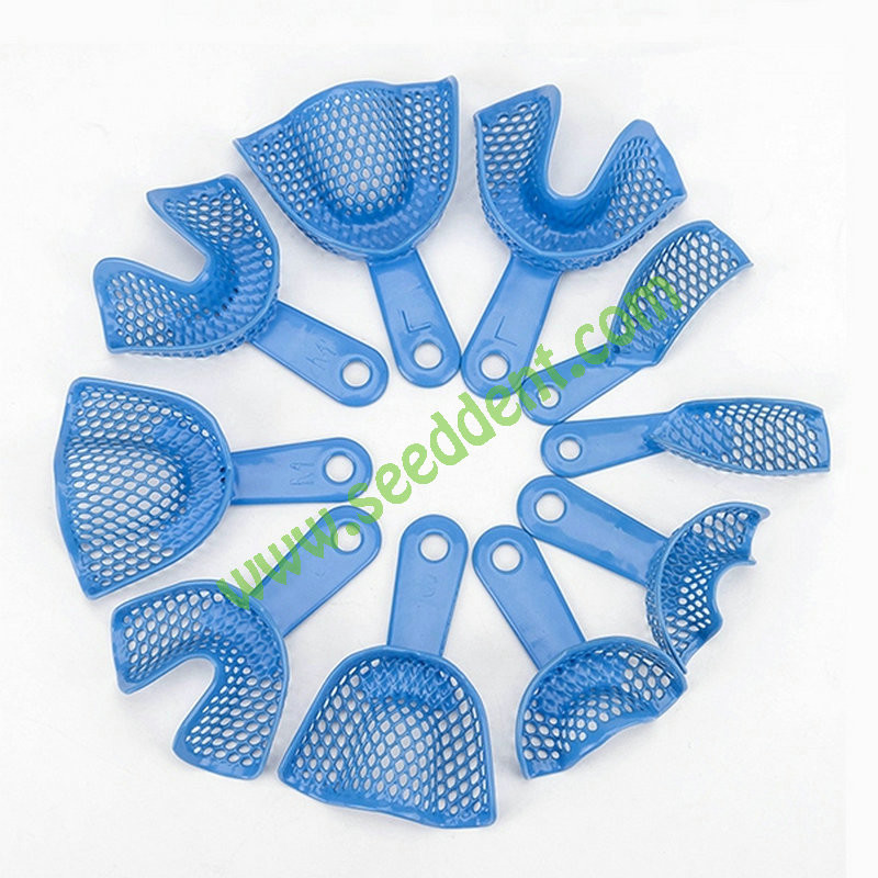Best Blue Steel Plastic Dental Impression Tray L / M / S /Side Teeth / Anterior Teeth  (can be autoclave) wholesale