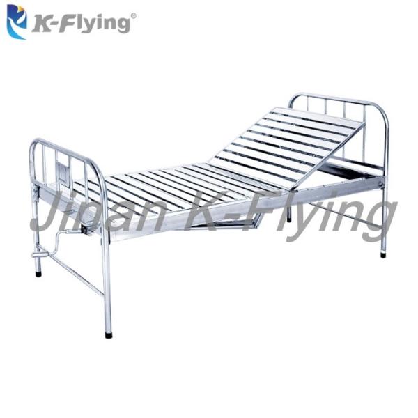 Cheap Metal Stainless Steel Single Crank Folding Manual Medical Bed for Hospital for sale
