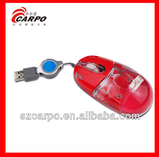 3D mouse with retractable cable wired mouse C175