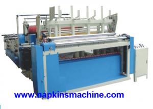 China High Speed Toilet Tissue Paper Making Machine , Auto Trimming / Gluing And Sealing on sale