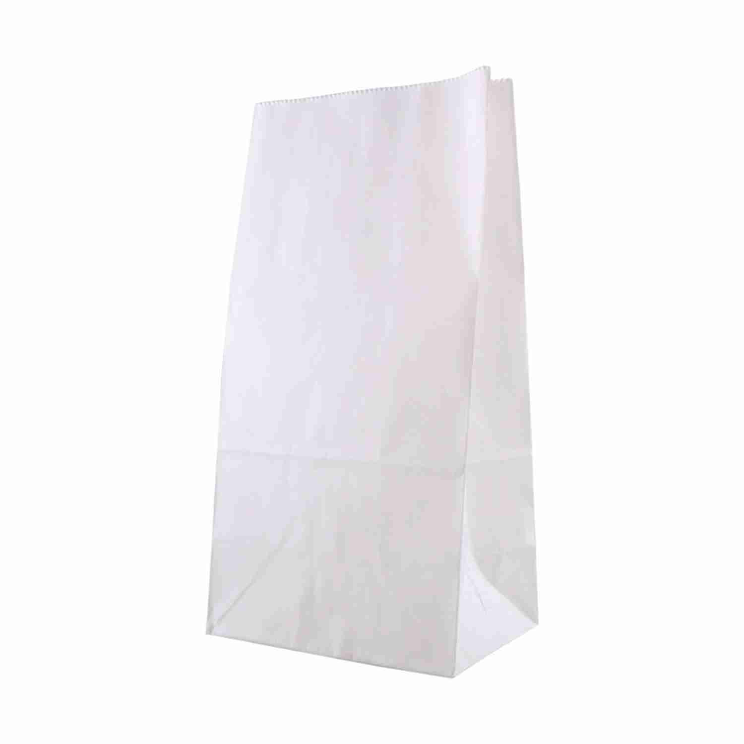 Cheap ODM White Kraft Waxpaper Food Bags Carrier For Restaurant 60gsm for sale