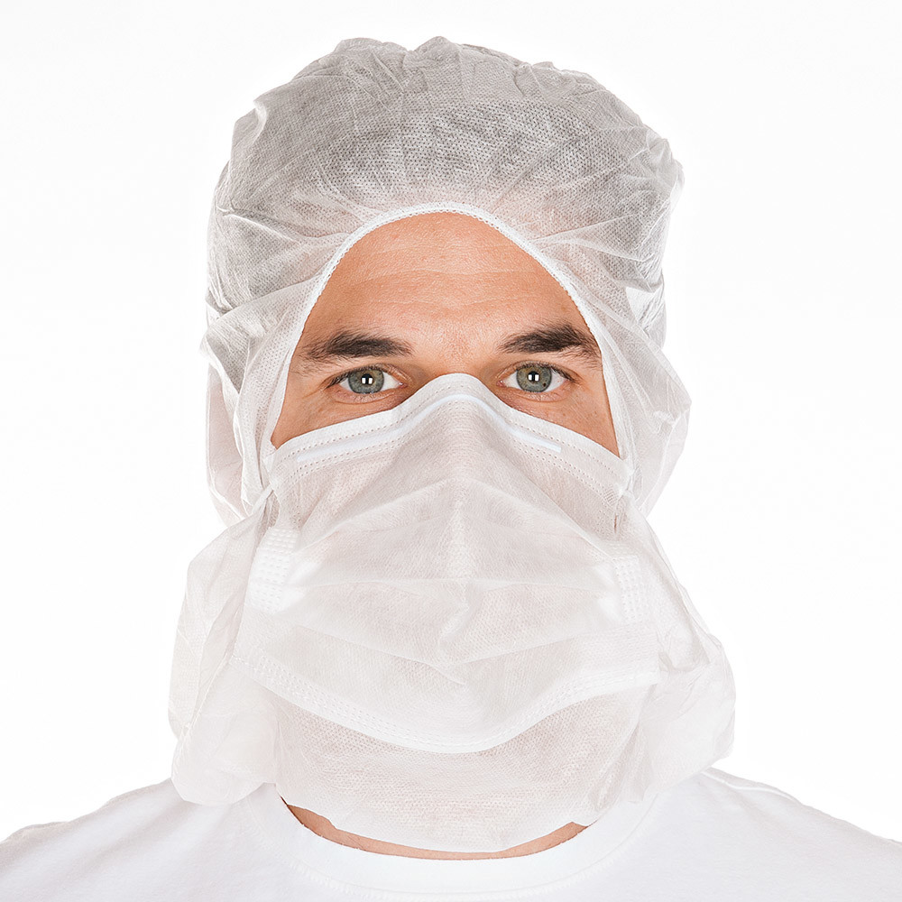 China White Surgical Disposable Head Cap Non Woven PP Hood Space Astronaut Cap on sale
