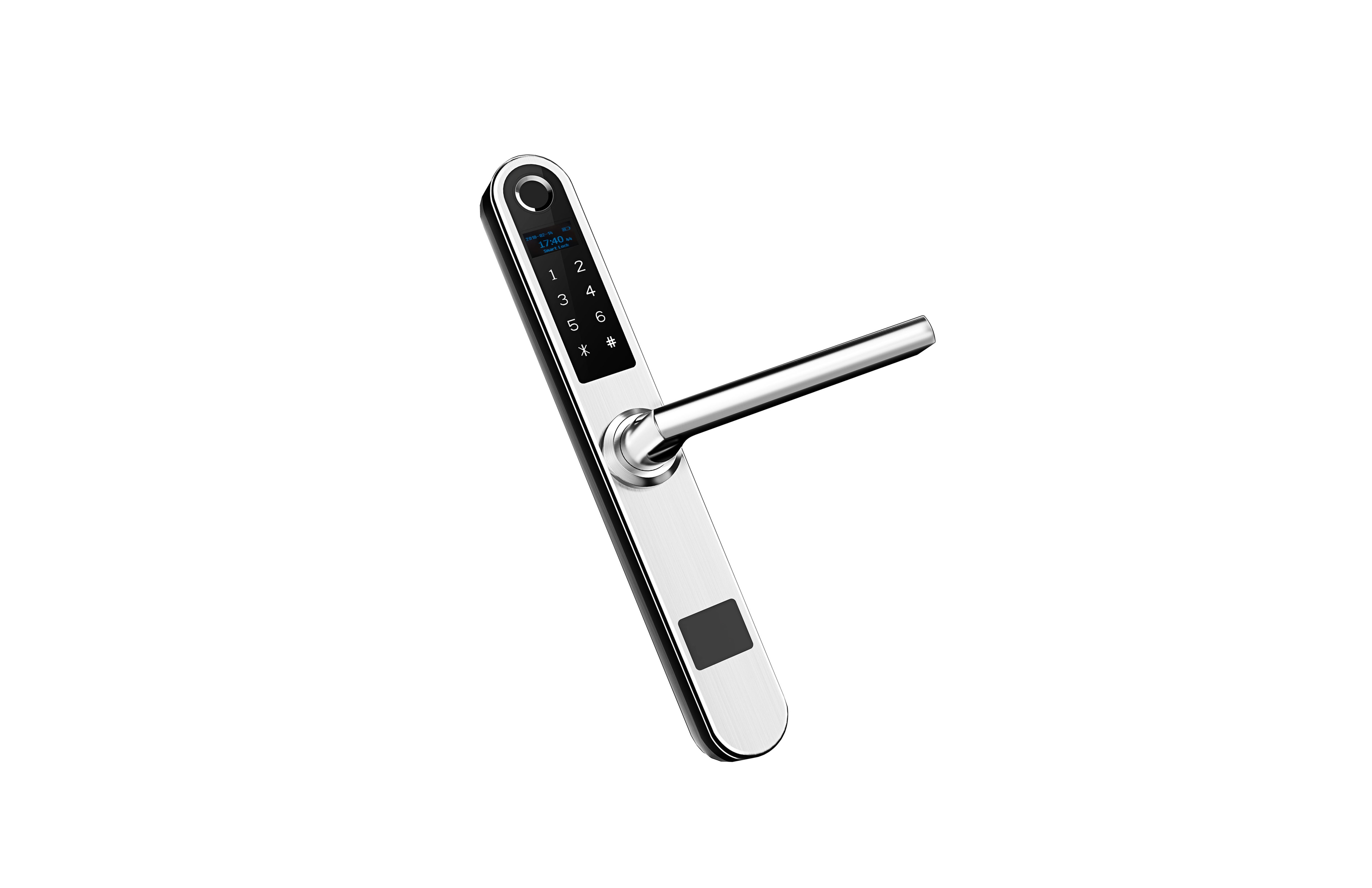 Cheap Fashion Smart RFID Card Password Finger Scan Door Lock / Aluminum Glass Swing Door Lock for sale