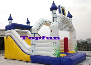 China PVC Tarpaulin Inflatable Jumping Castle With Slide For Entertainment Centers on sale