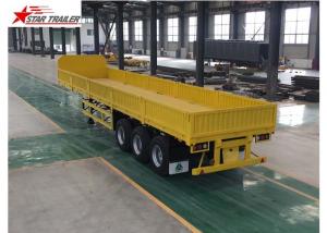 Best 3 Axles Drop Side Front Load Trailer High Duty Steel Structure 60T Payload wholesale