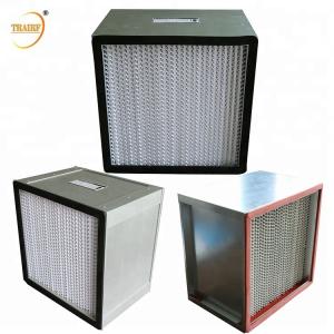 China 99.99% Deep Pleated Air Filter AHU HEPA Filter Water Resistant on sale
