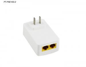 China 10/100/1000M 48VDC 0.32A 15W POE Injector With Shielded RJ45*2 Connectors on sale