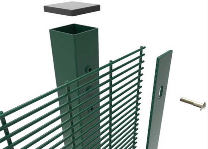 Best Square Post Flat Bar Ral6005 Green Color Anti Climb Fencing wholesale