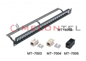 Best Home Network Patch Panel 24 Port Capacity Krone Dual IDC , ISO 9001 Certificate wholesale