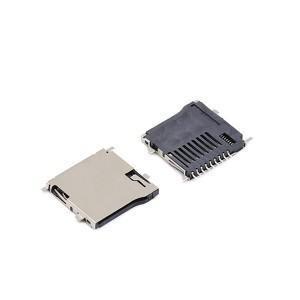 China 9p T Flash Card Memory Card Connectors Push Type 10000 Cycles on sale