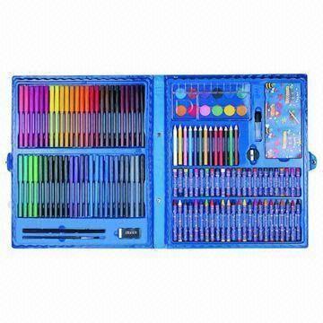 School Art Set/Water Color Set/Art Drawing Set, Plastic or Wooden Box, Various Molds Available