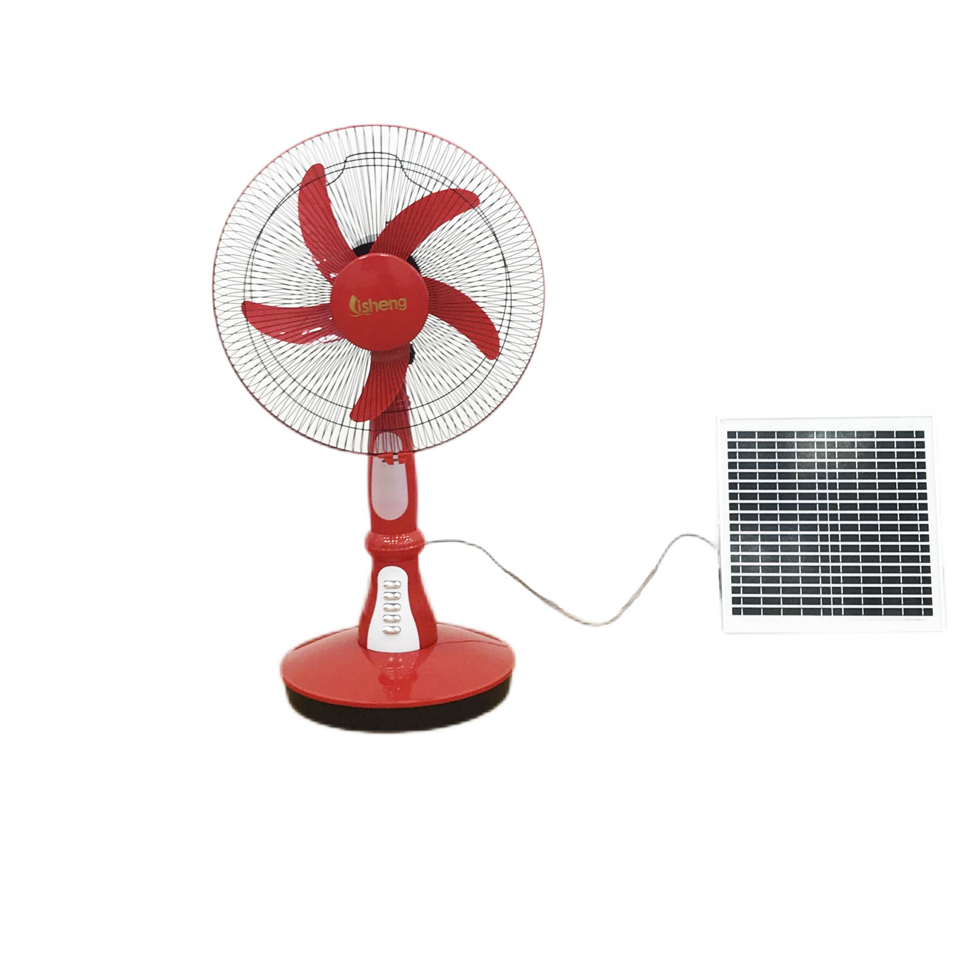 China High-quality 12v DC  desk fan solar rechargeable table  fan with charging  battery and led lamp on sale