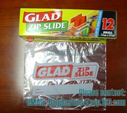 Cheap Glad Zipper Food Bags, Microwave Bags, Slider Bags, School Lunch Pouch, Slider grip bags for sale